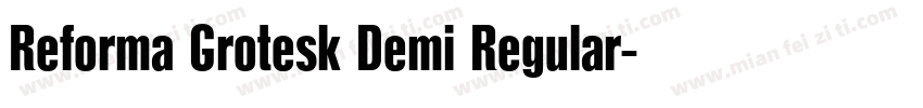 Reforma Grotesk Demi Regular字体转换